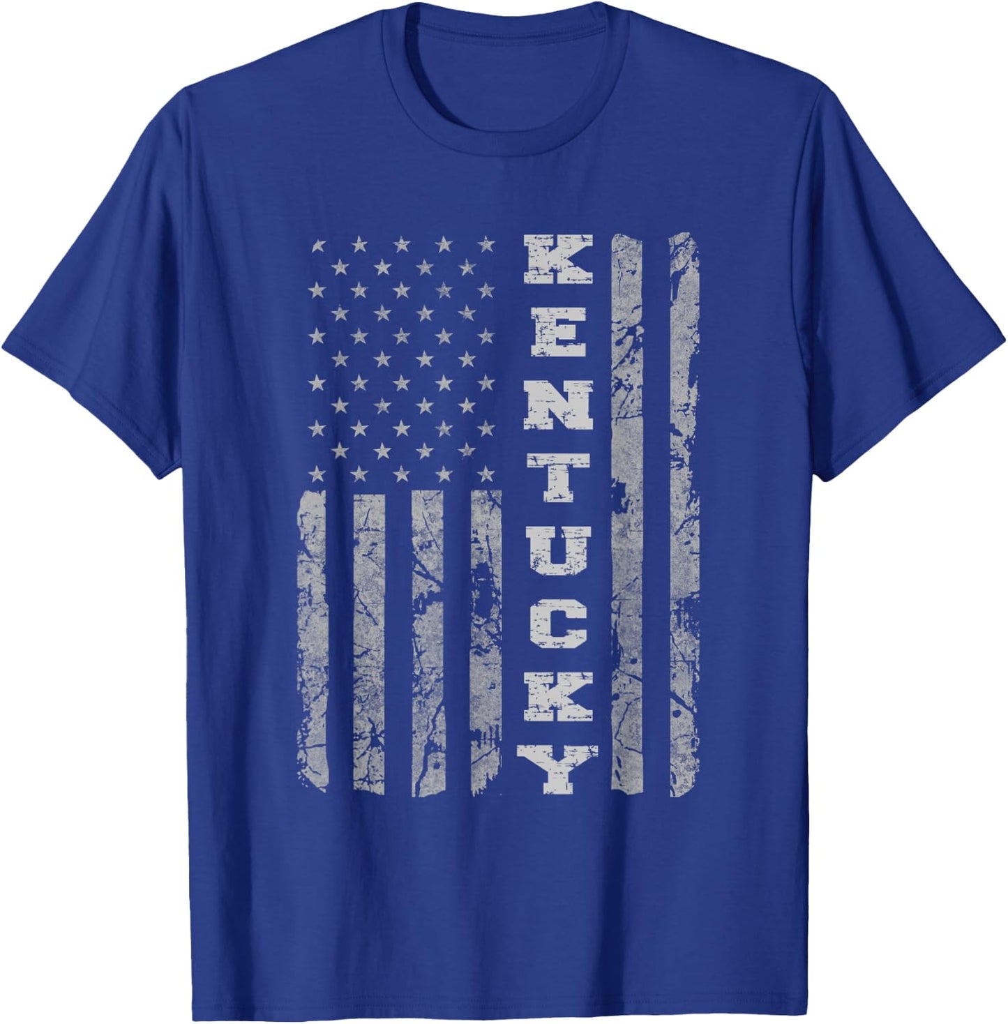 Kentucky Pride, American Flag T-Shirt - T-Shirt | Royal