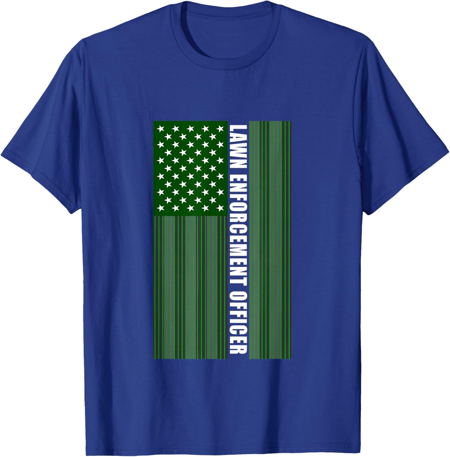 Lawn Enforcement Officer Gardening Flag T-Shirt - T-Shirt | Royal