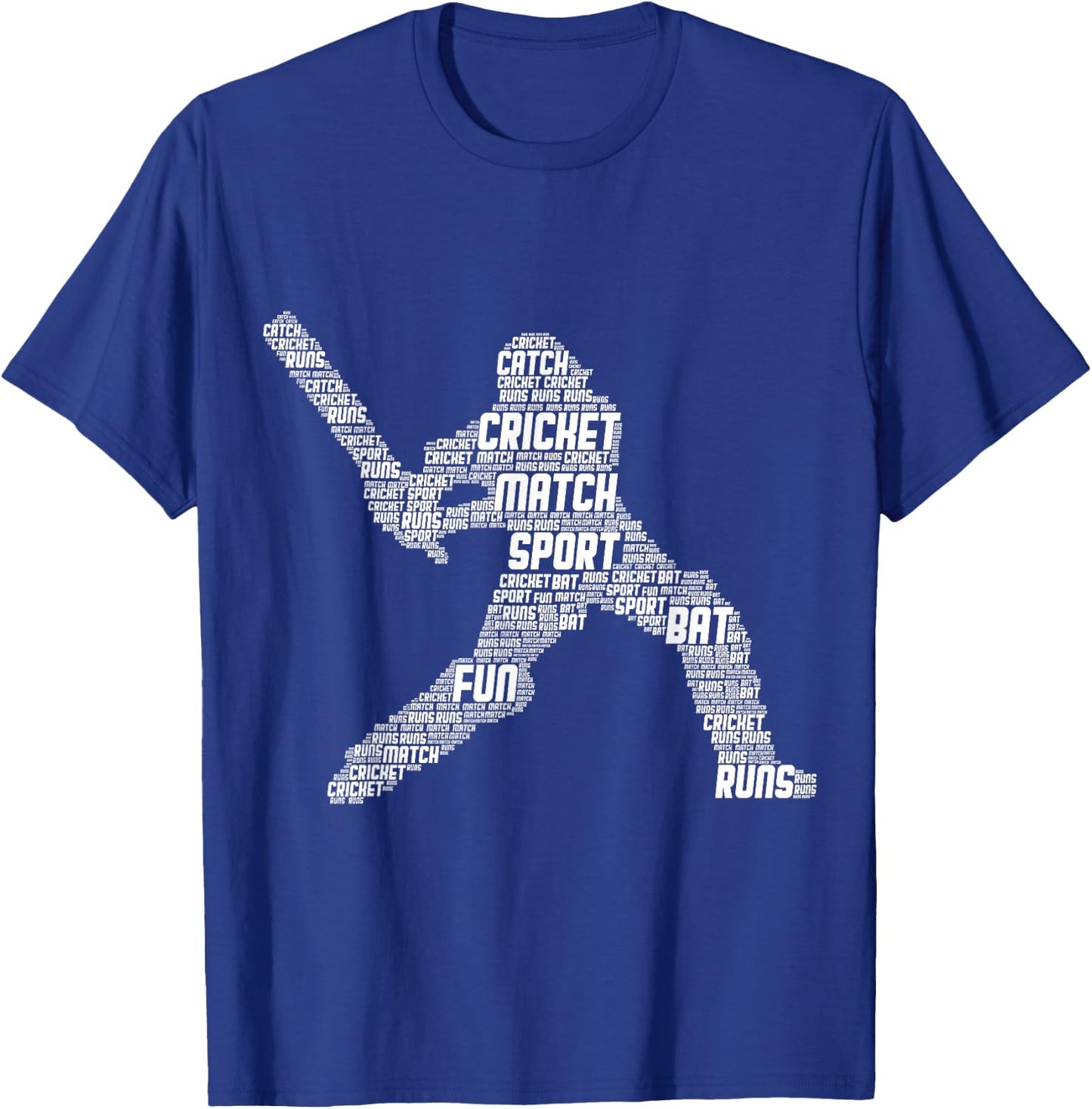 Cricket Player Men Youth Boys Kids T-Shirt - T-Shirt | Royal