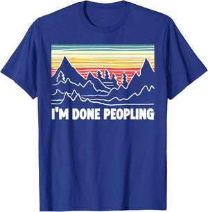 Im Done Peopling for a Introvert Reading Fan T-Shirt - T-Shirt | Royal