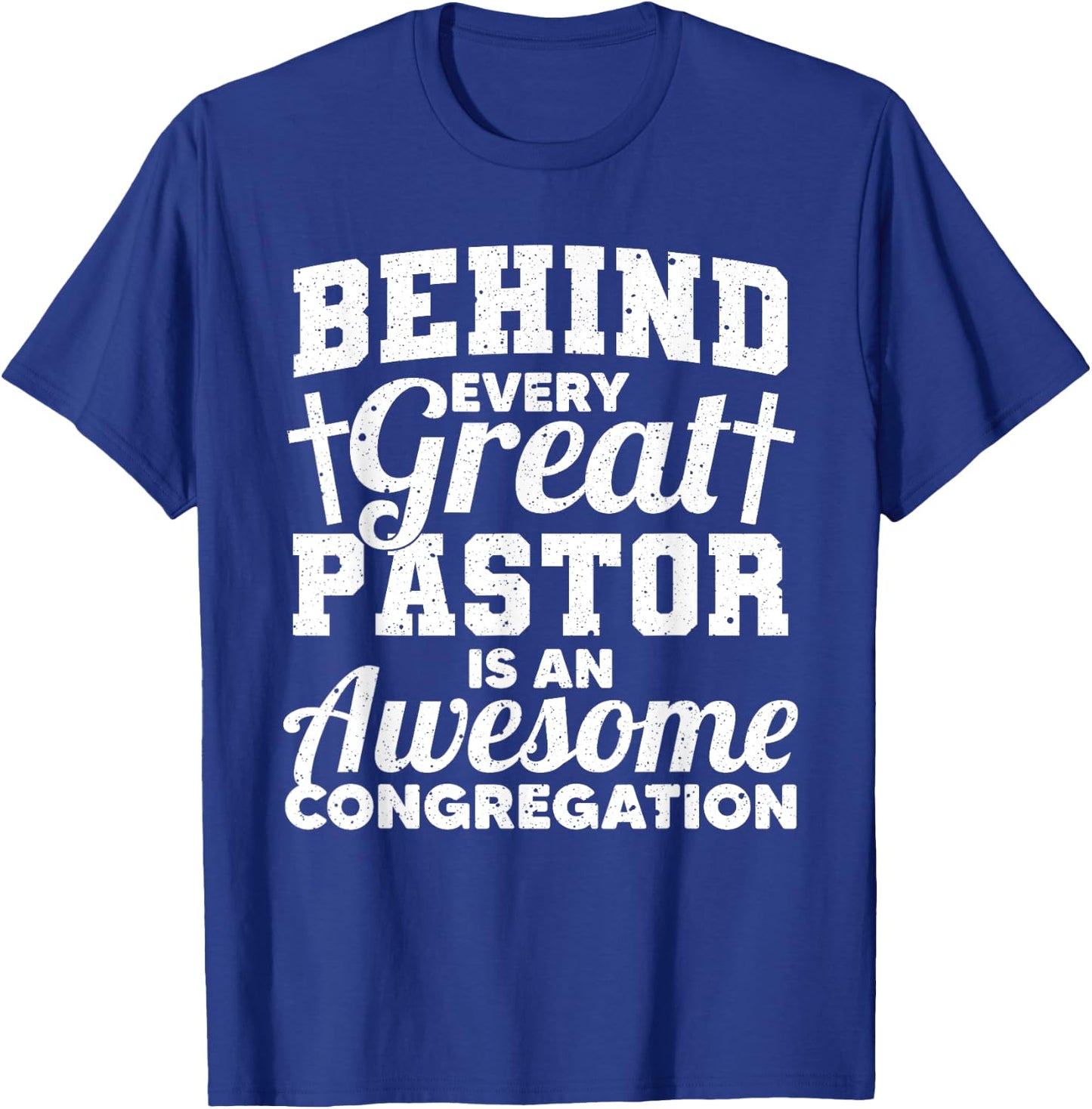 Pastor Appreciation Art Men Women Preacher Clergy Christian T-Shirt - T-Shirt | Royal