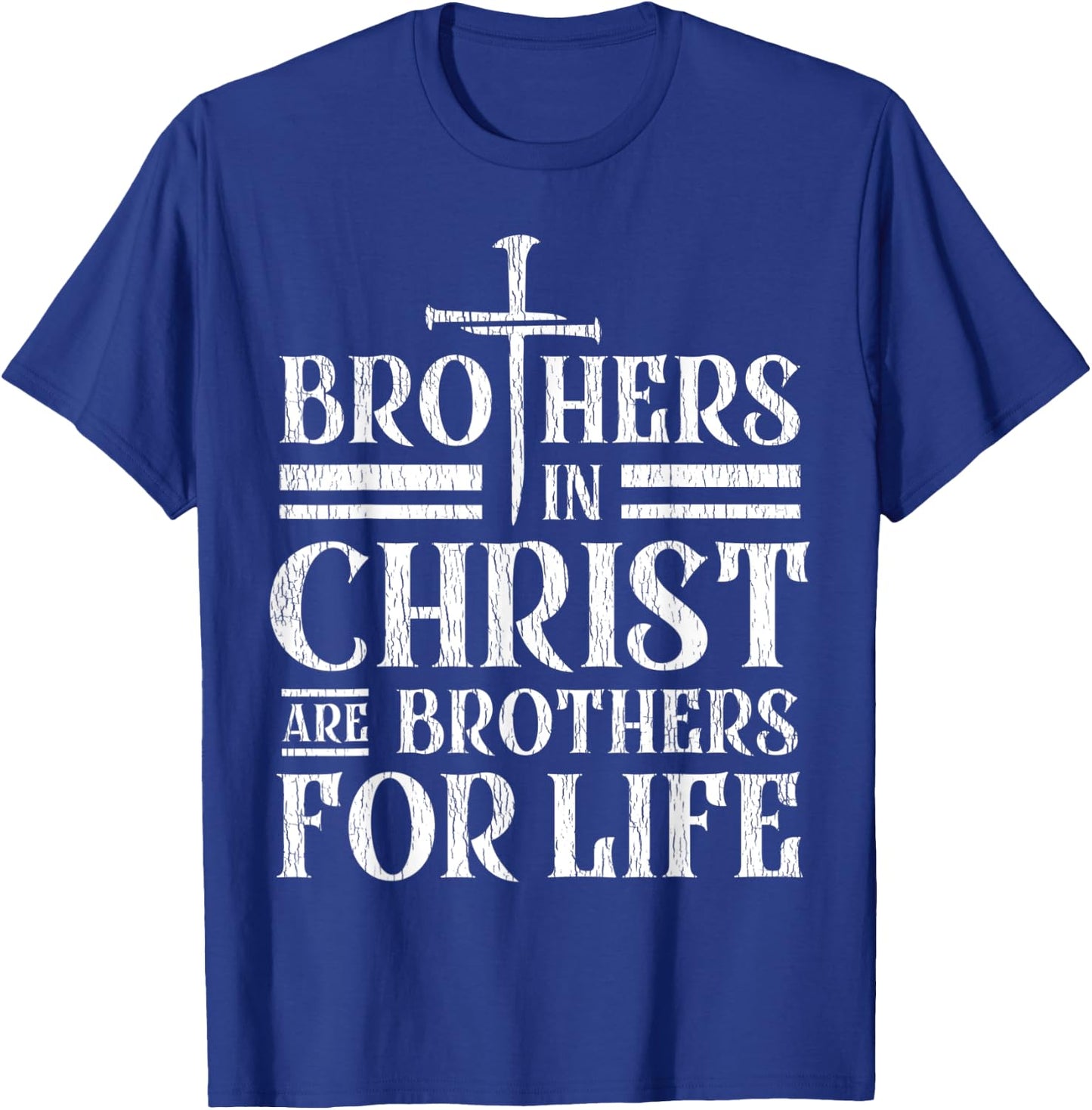 Brothers in Christ are brothers for life vintage T-Shirt - T-Shirt | Royal