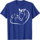 Horse and Dog Women and Men Motif Horse Dog Lover T-Shirt - T-Shirt | Royal