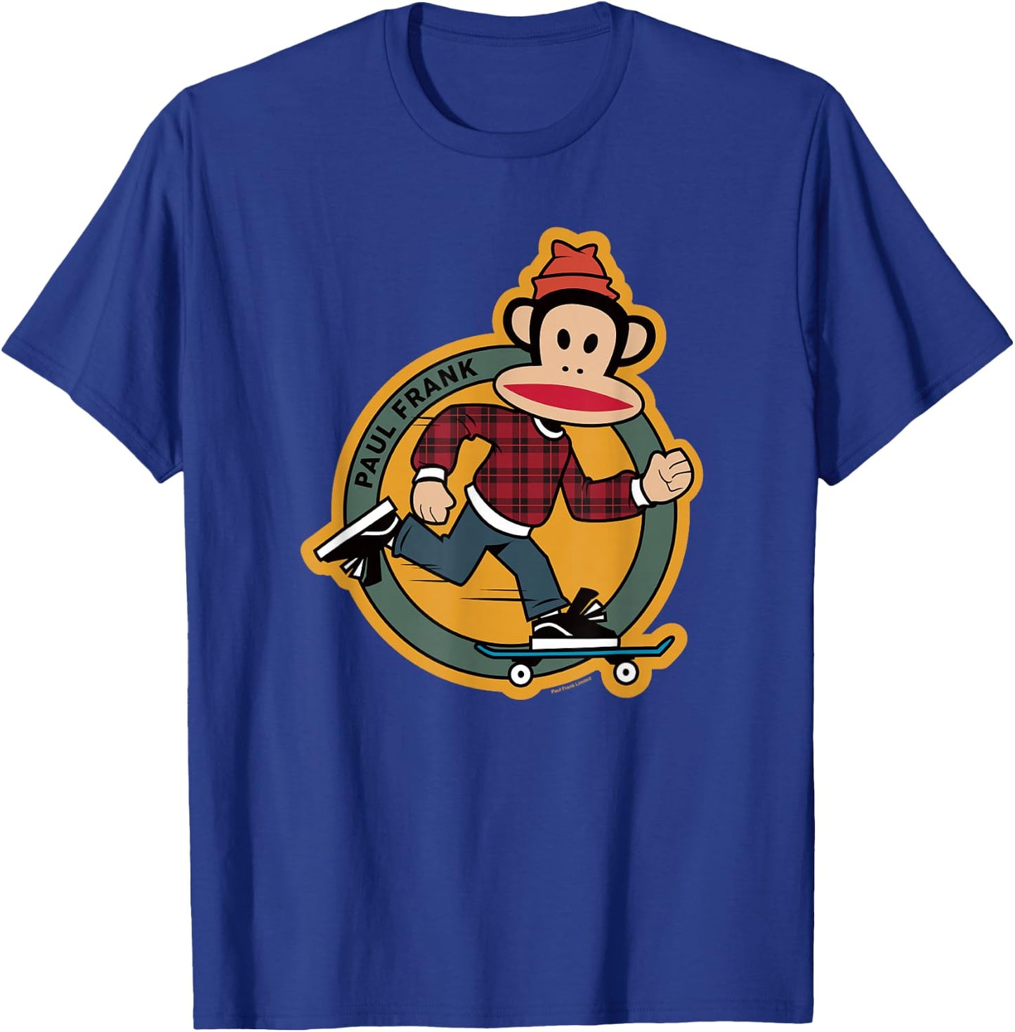 Paul Frank Julius Skateboarding Poster T-Shirt - T-Shirt | Royal