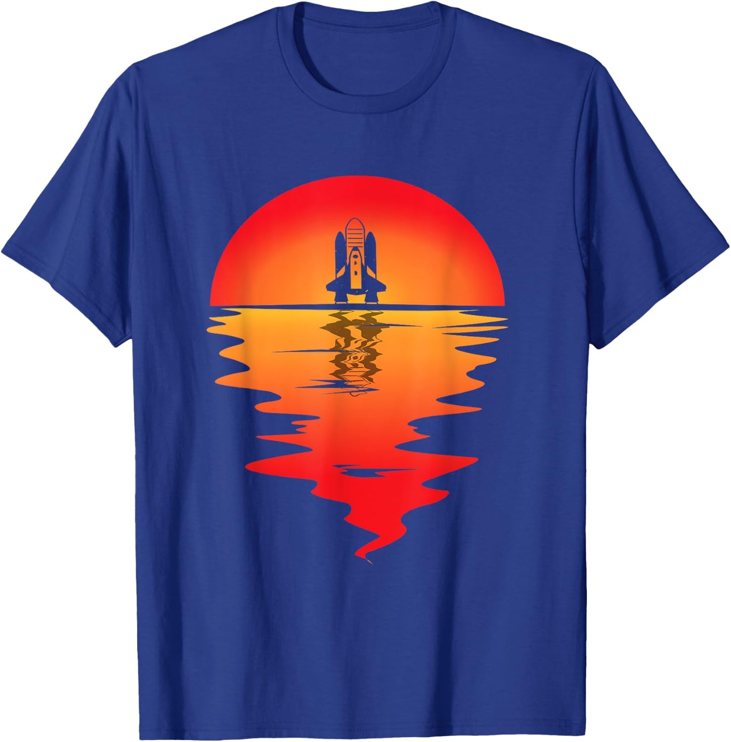 Vintage Sunset Aerospace Engineer Aerospace Engineering T-Shirt - T-Shirt | Royal