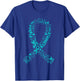 Ovarian Cancer Teal Awareness Ribbon Mother's Day T-Shirt - T-Shirt | Royal