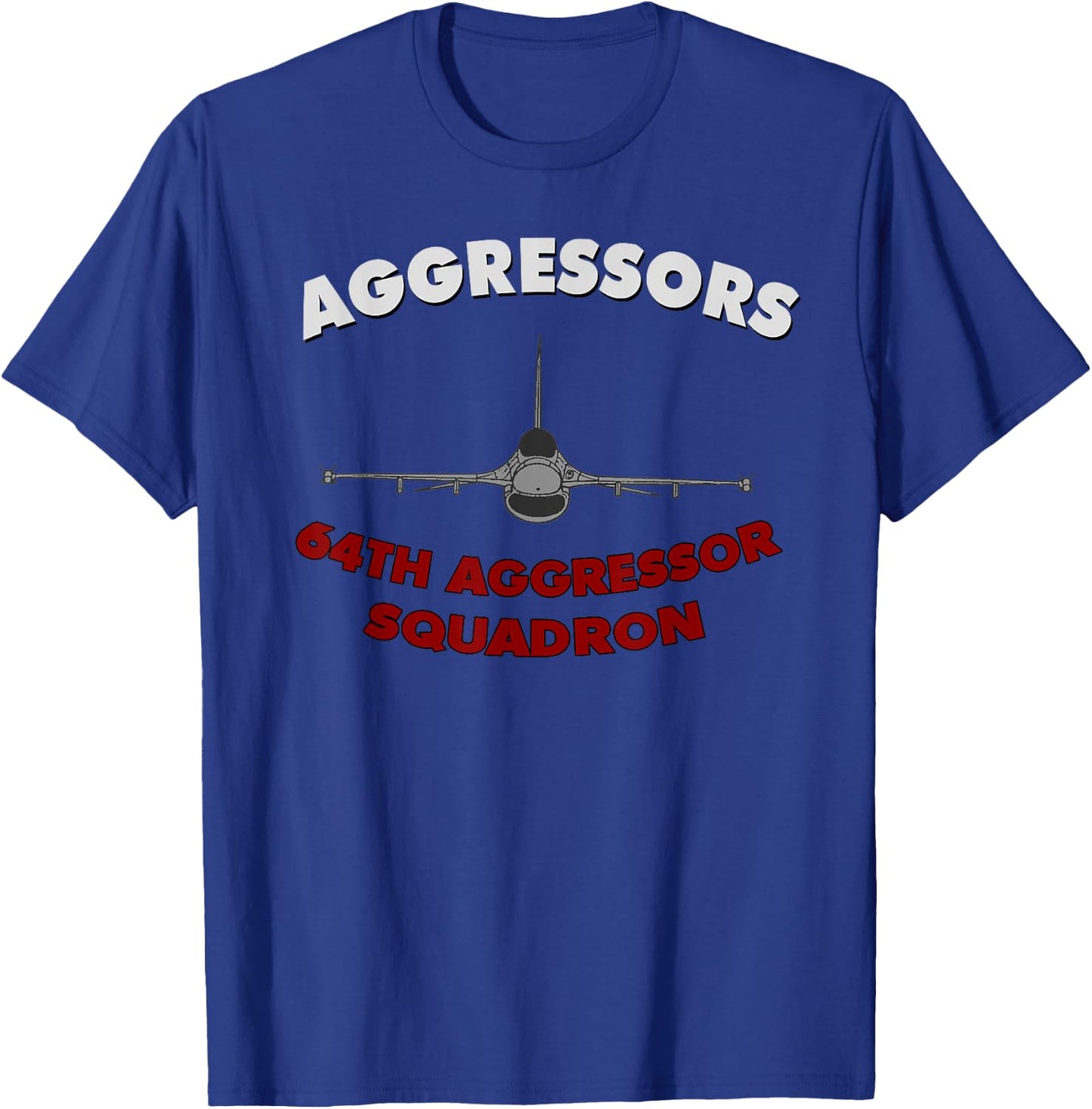 64th Aggressor Squadron Nellis AFB F-16 Jet T-Shirt - T-Shirt | Royal