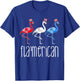 Funny Patriotic Flamingo American USA 4th of July Women Girl T-Shirt - T-Shirt | Royal