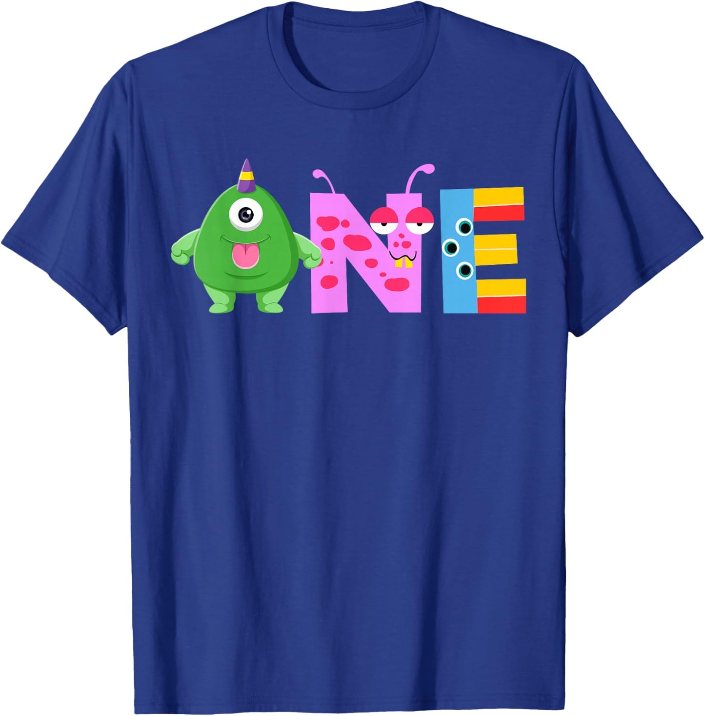 Monster One Year Old Kids 1st Birthday Party Family Monster T-Shirt - T-Shirt | Royal