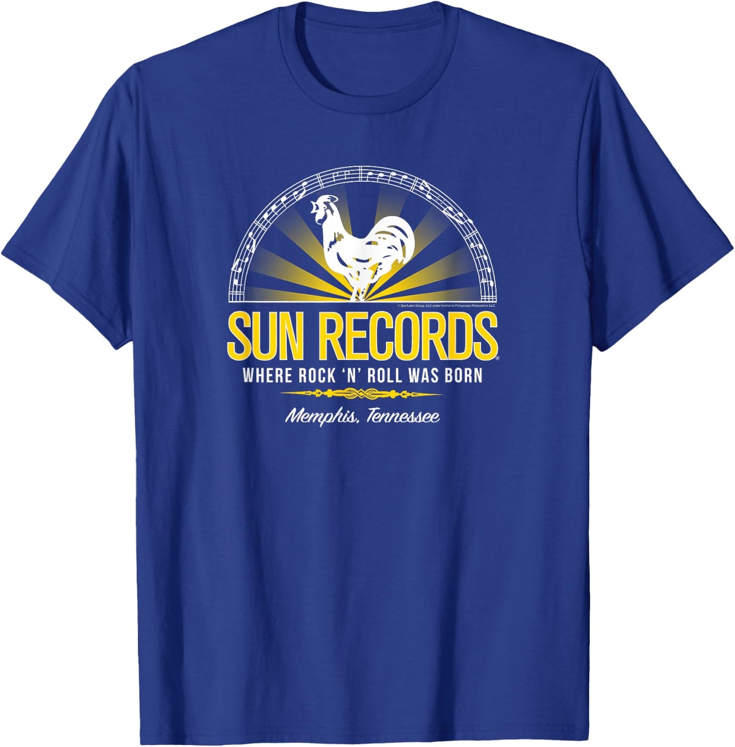 Sun Records Half Sun Where Rock N Roll Was Born T-Shirt - T-Shirt | Royal