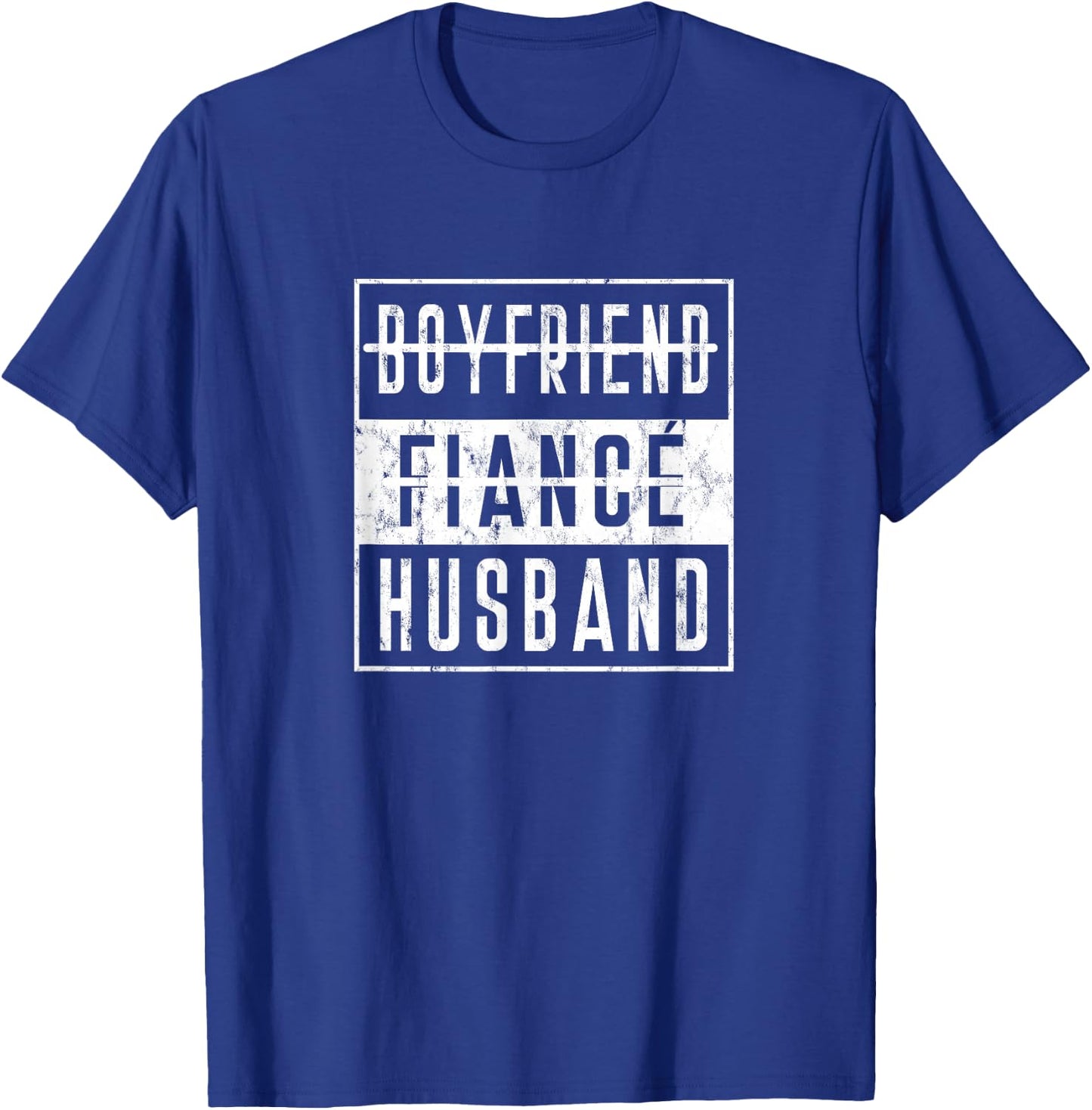 Boyfriend To Fiance Fiancee To Husband Wedding Day Honeymoon T-Shirt - T-Shirt | Royal