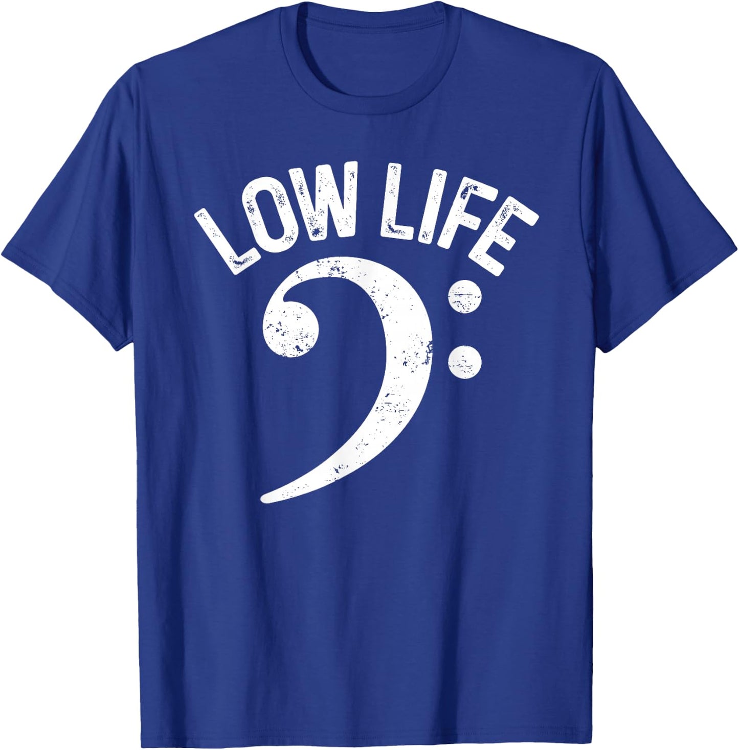 Bass Clef Low Life Music Marching Band Low Brass Bass Note T-Shirt - T-Shirt | Royal