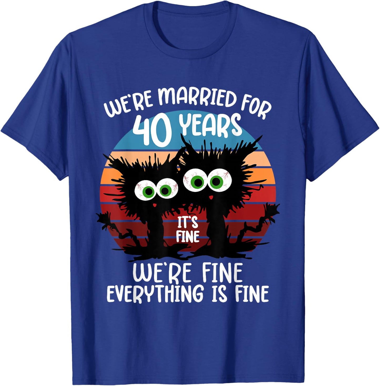 Ruby Wedding We're Married for 40 Years T-Shirt - T-Shirt | Royal