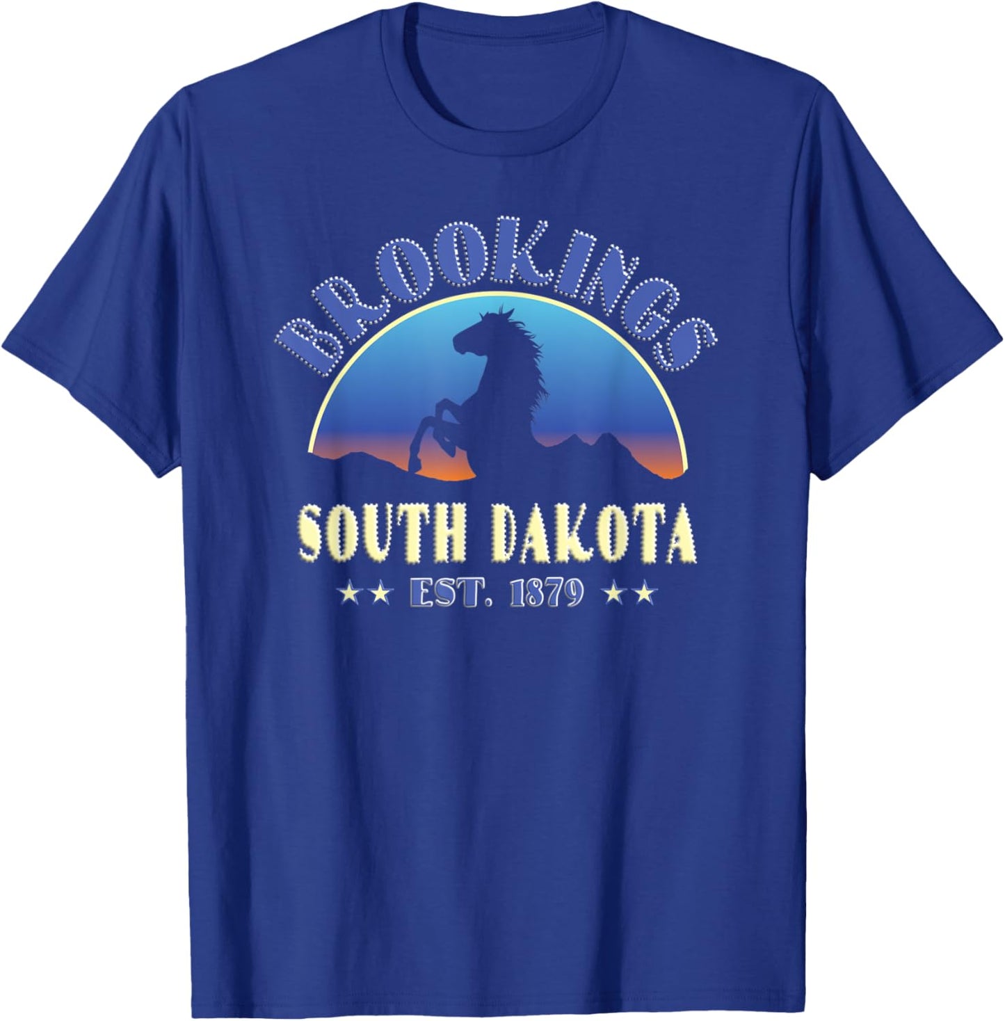 Brookings South Dakota SD Wild Horse T-Shirt - T-Shirt | Royal