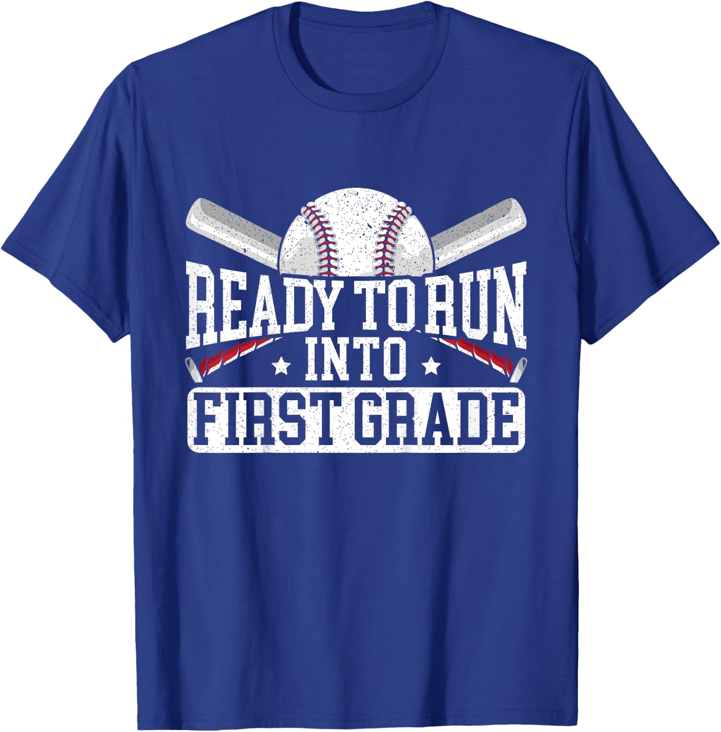 Kids Ready To Run Into First Grade First Day Of School T-Shirt - T-Shirt | Royal
