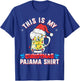 This Is My Christmas Pajama Shirt Funny Beer Mug Santa Hat T-Shirt - T-Shirt | Royal