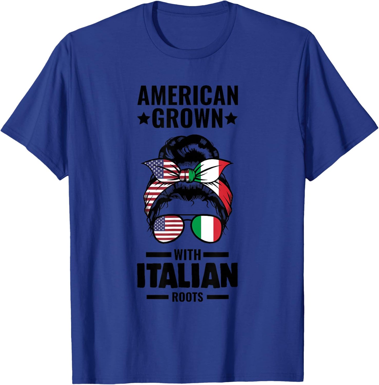 American Grown with Italian roots Italian T-Shirt - T-Shirt | Royal