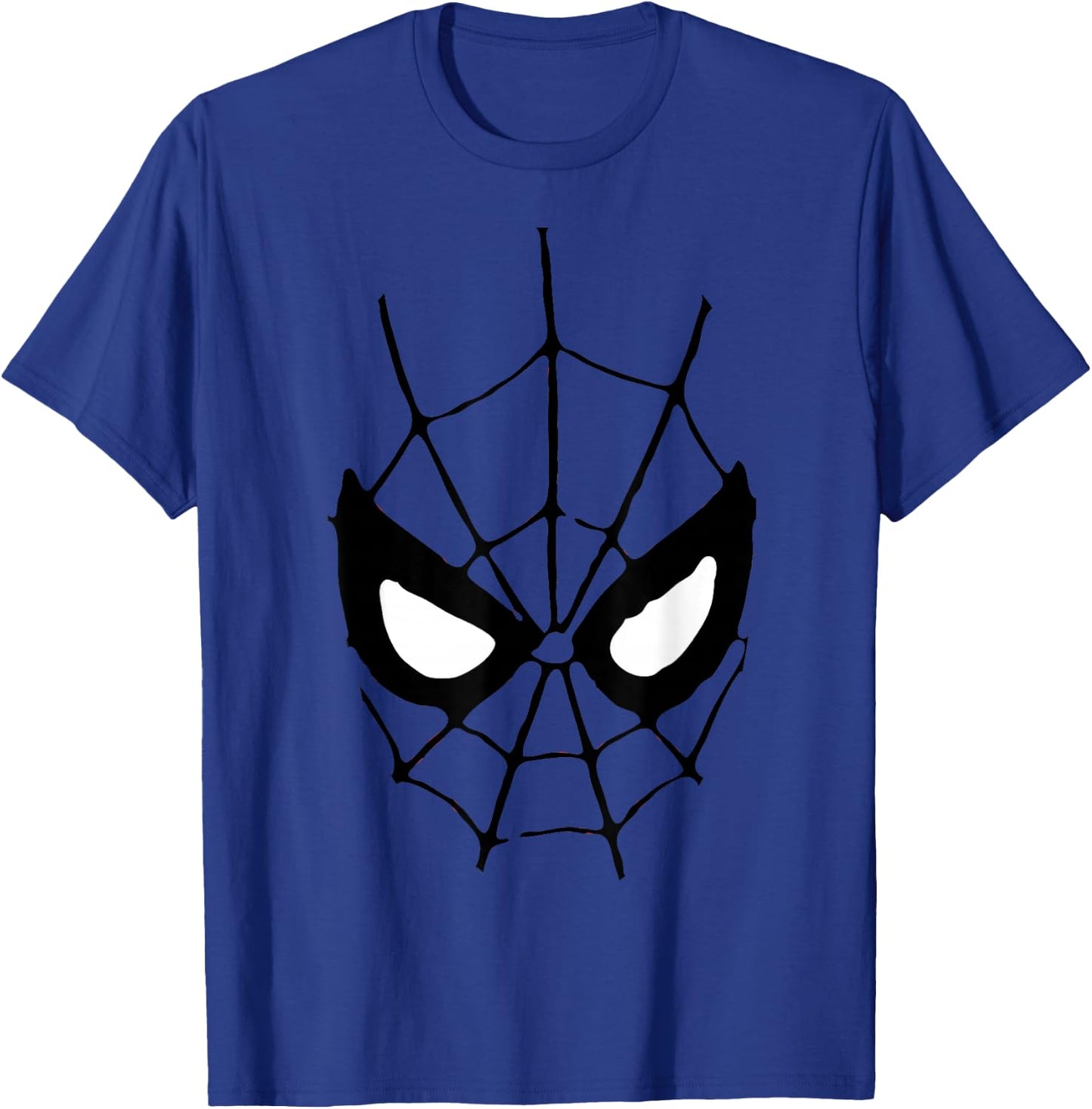 Marvel Spiderman Retro Comic Big Face T-Shirt - T-Shirt | Royal