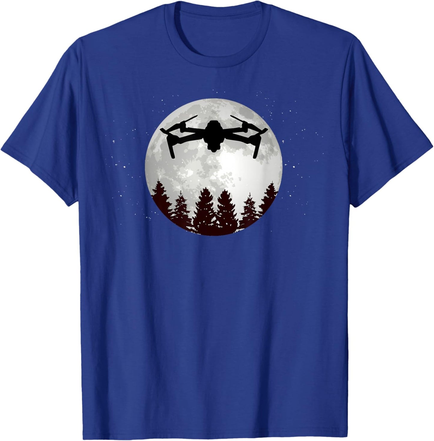 Drone Pilot -Full Moon- Funny FPV Drone Quadcopter T-Shirt - T-Shirt | Royal