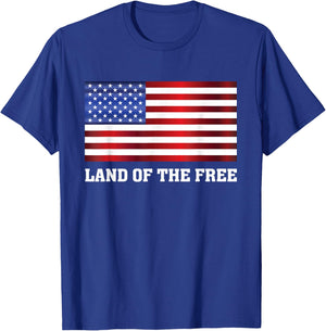 American Flag Land of the free - USA - America Pride T-Shirt - T-Shirt | Royal