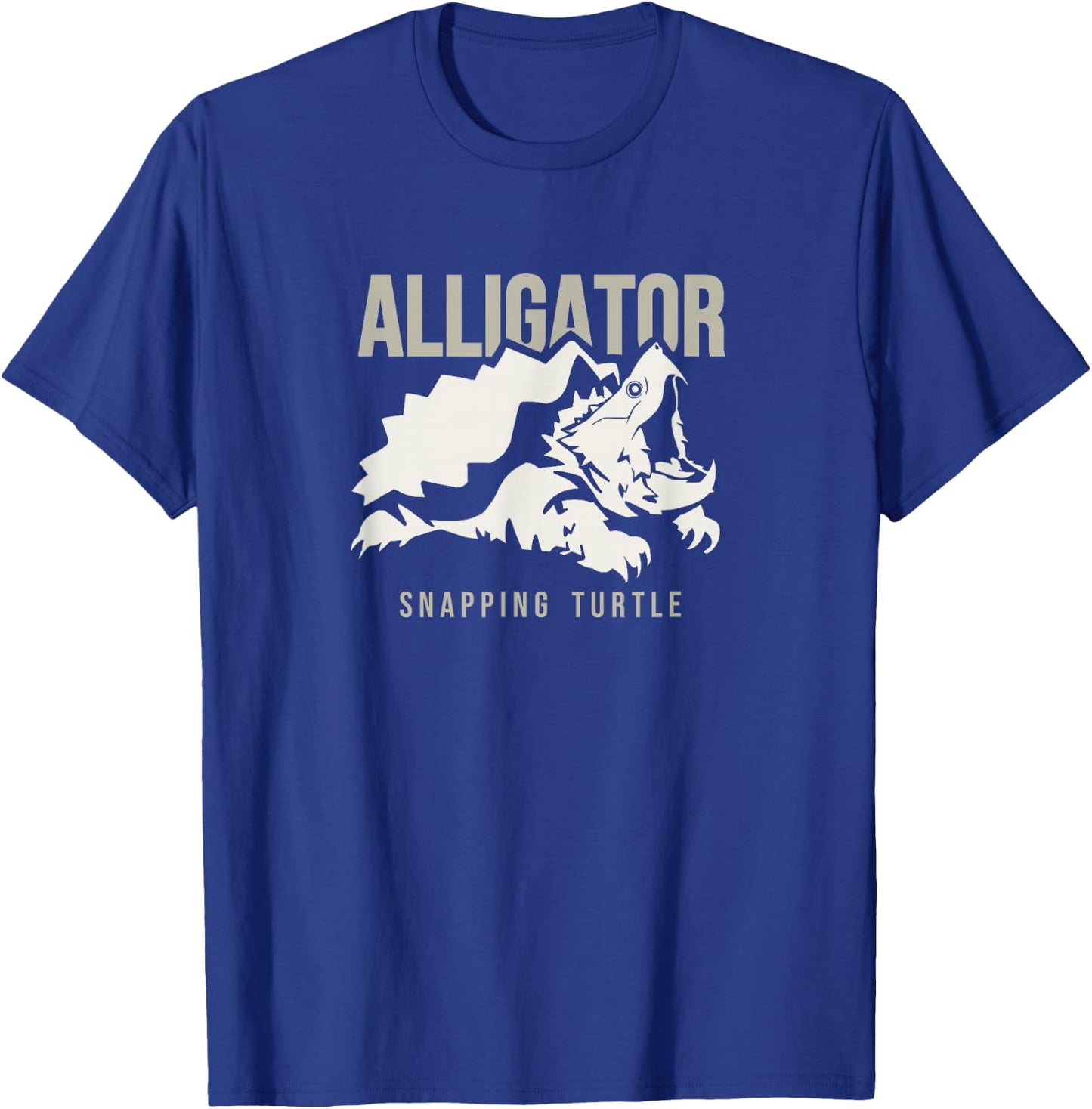 Alligator snapping turtle, stylized art for reptiles lovers T-Shirt - T-Shirt | Royal