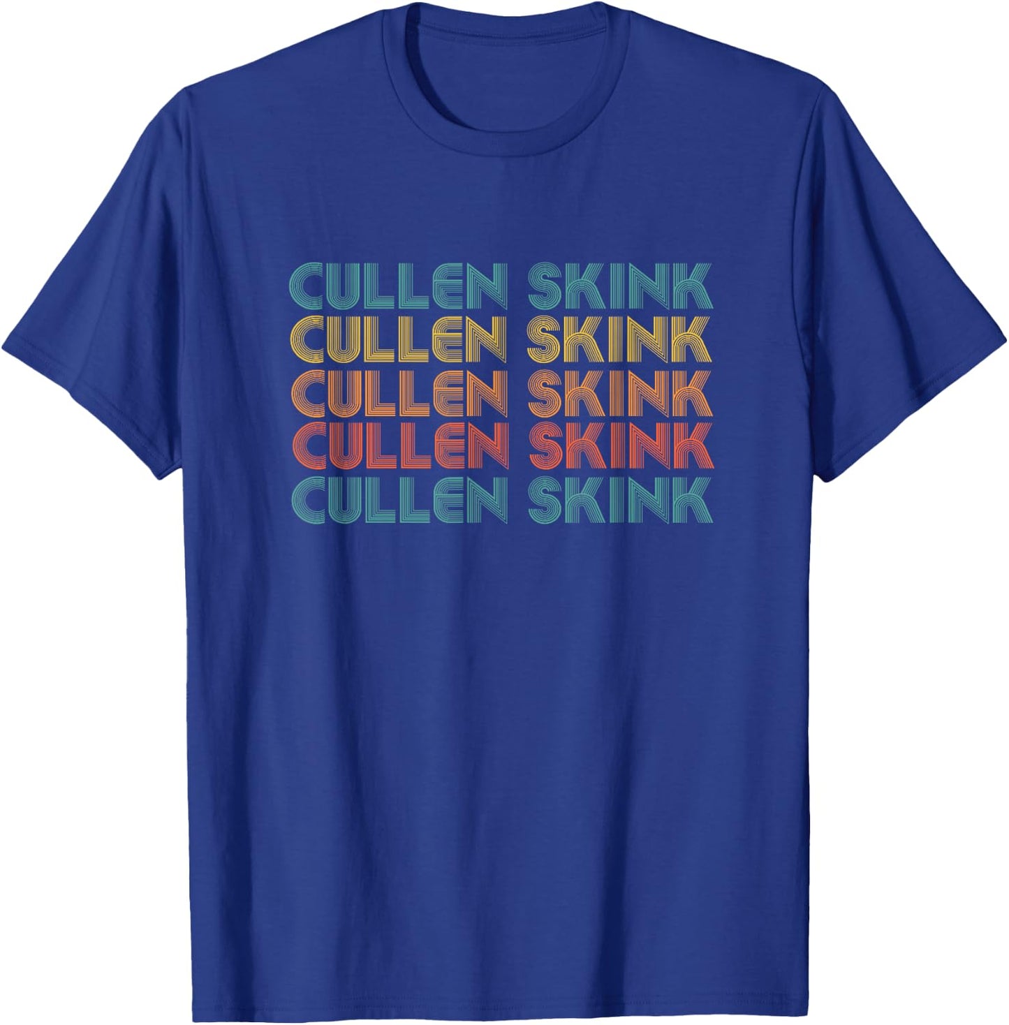 Cullen Skink, retro word design, Scottish favorite food, UK T-Shirt - T-Shirt | Royal