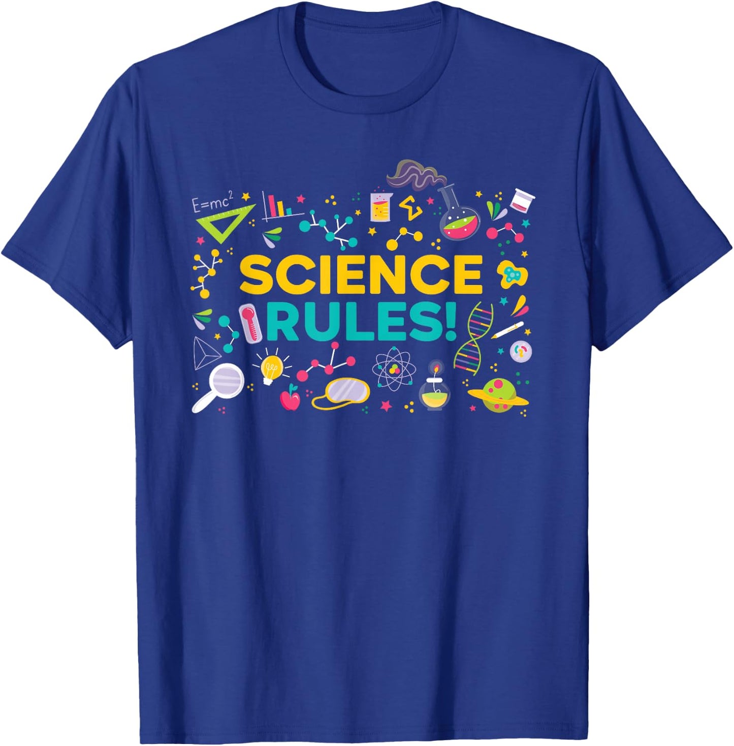 Science Rules Future Scientist Chemistry Biology T-Shirt - T-Shirt | Royal