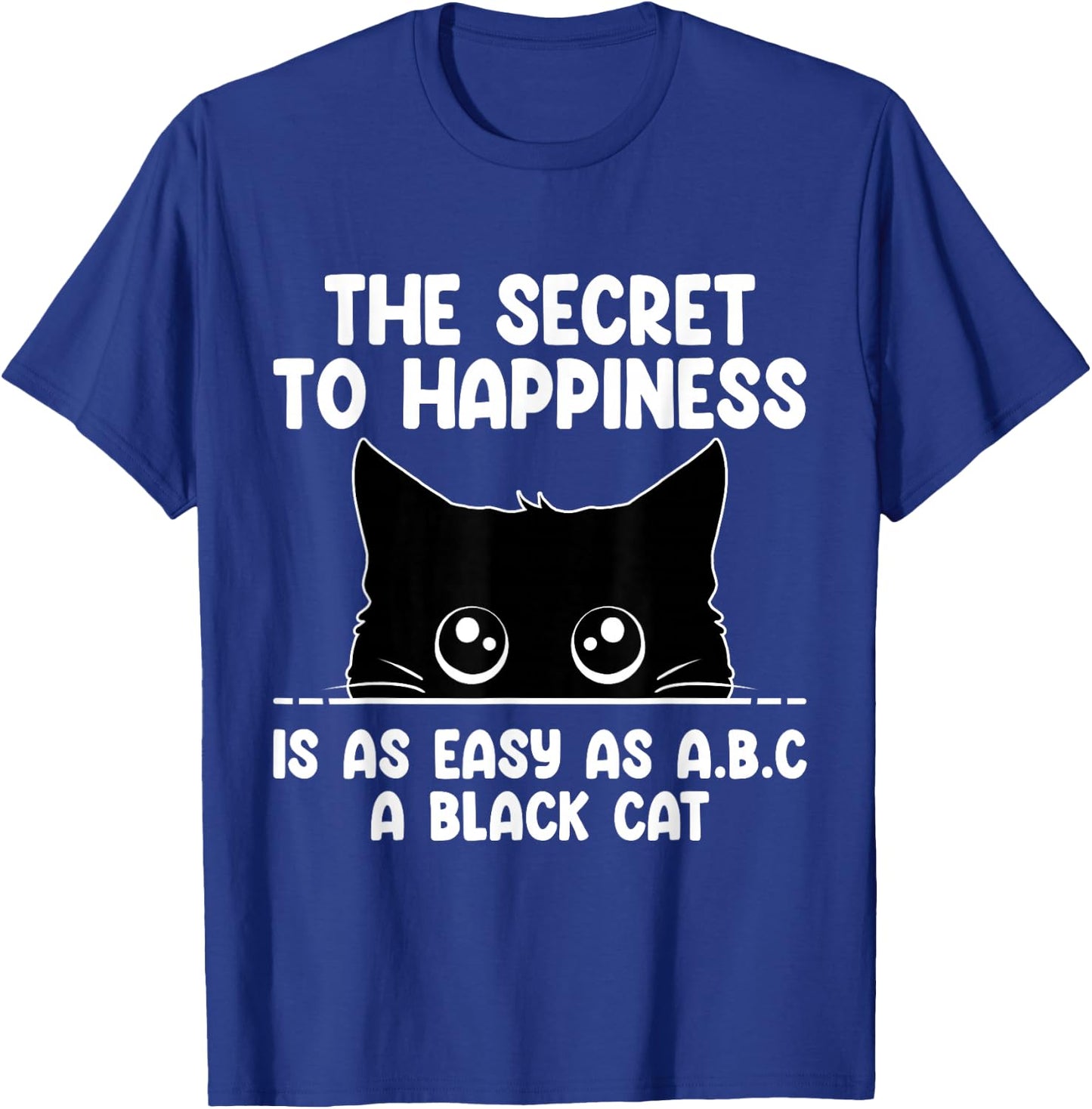 Black Cat Kitten Lover Funny Feline Pet Owner Women Girls Kids T-Shirt - T-Shirt | Royal