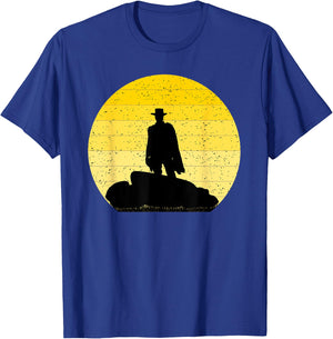 western Lone Cowboy Rancher Poncho Shirt T-Shirt - T-Shirt | Royal