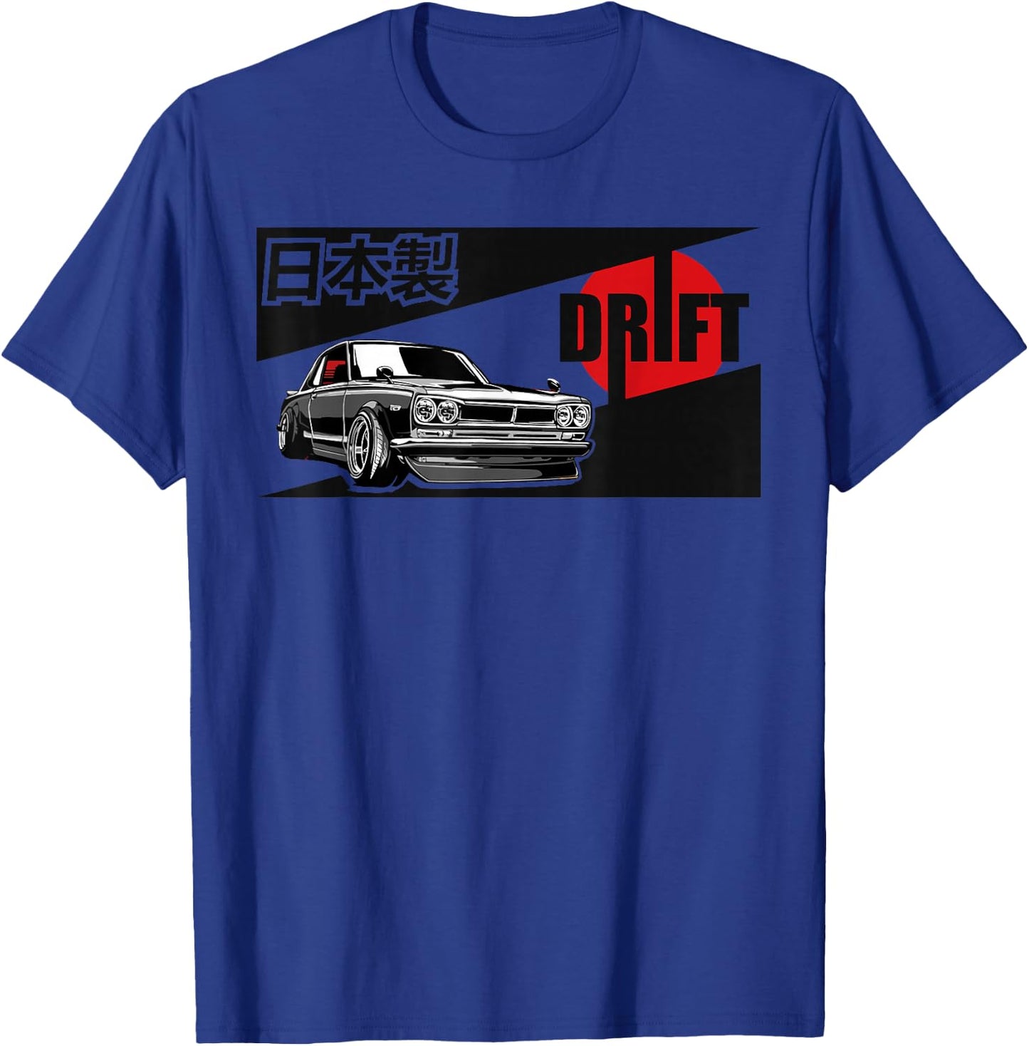 JDM Tokyo Japan Drift Race Car Tuning Retro Vintage Graphic T-Shirt - T-Shirt | Royal