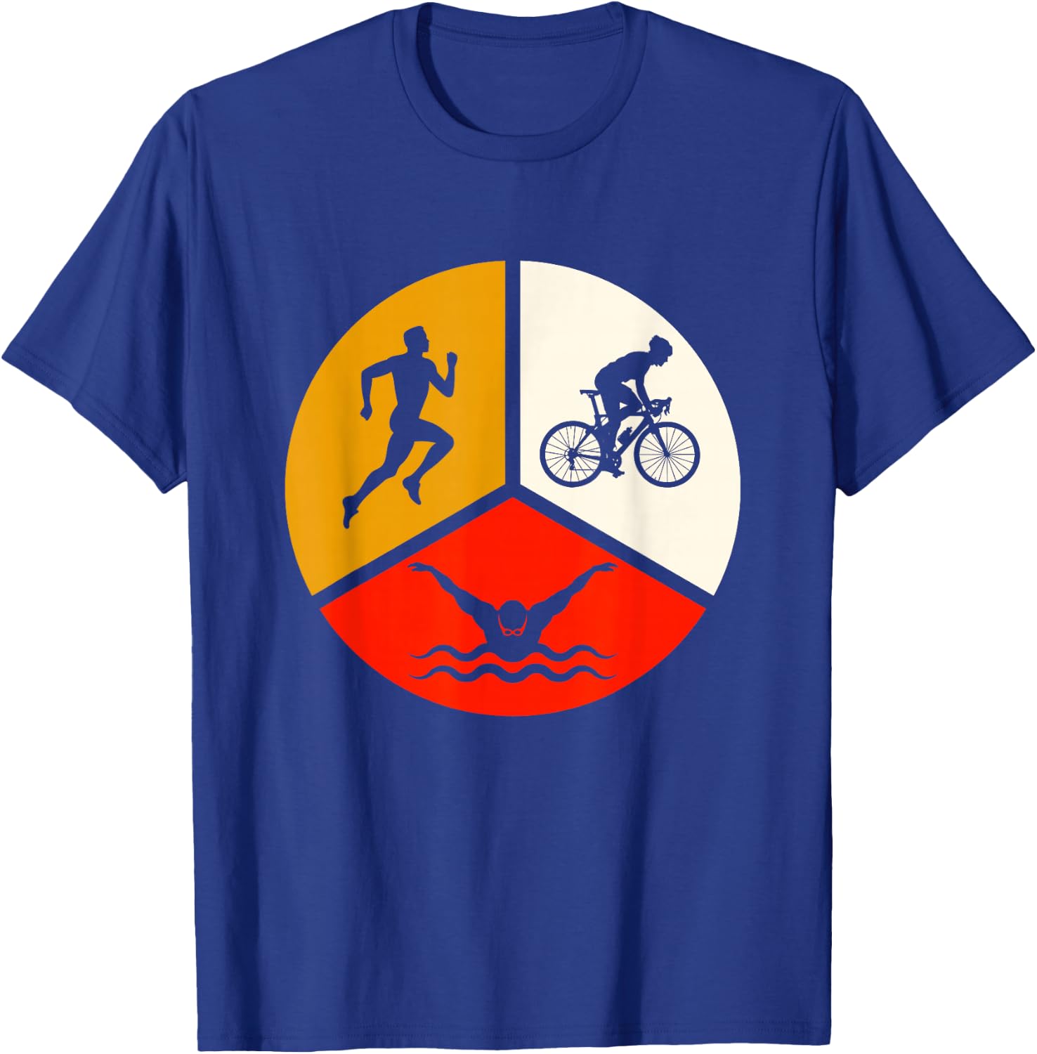 Perfect Triathlon Sport Design Swim Bike Run Triathlete T-Shirt - T-Shirt | Royal