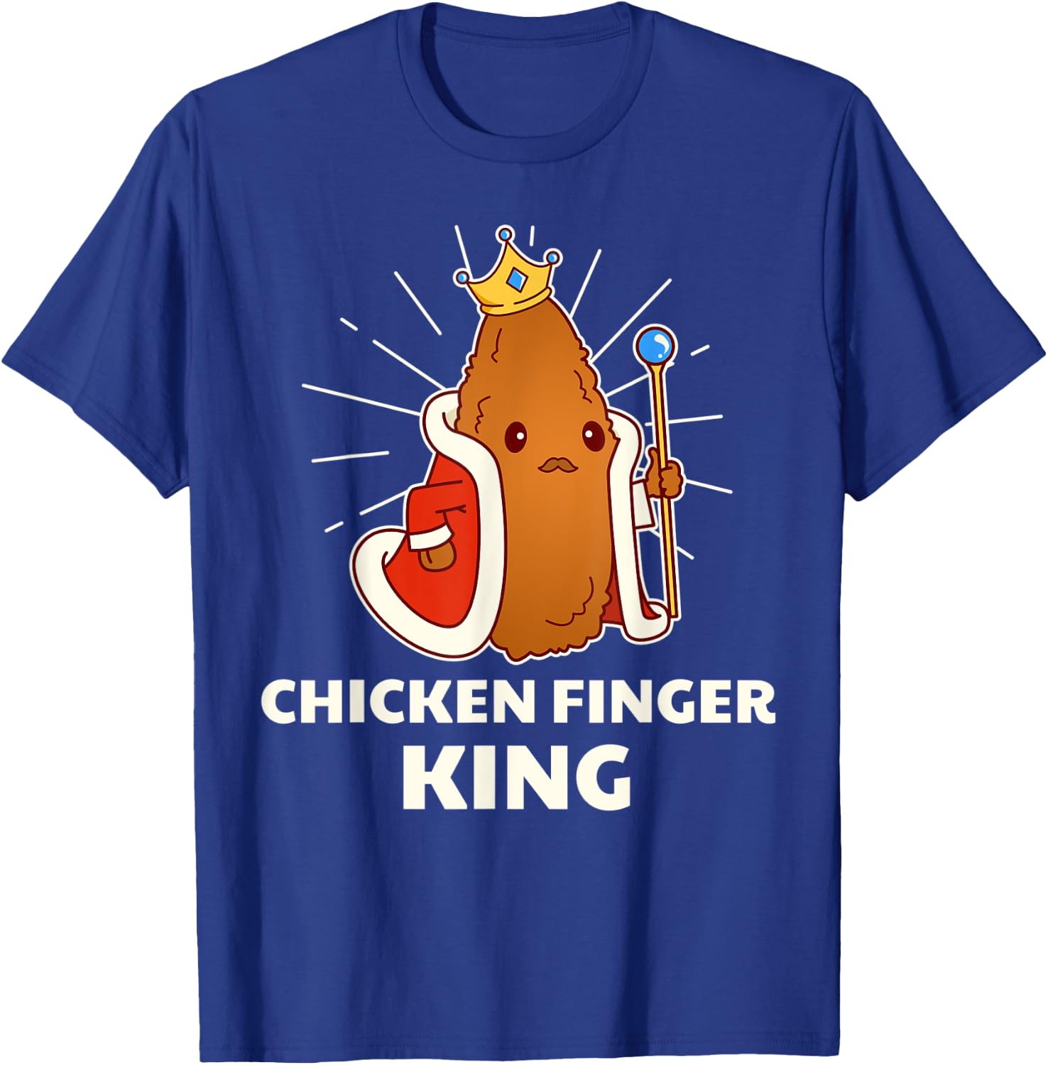 Chicken Finger King - Funny Fast Food T-Shirt - T-Shirt | Royal