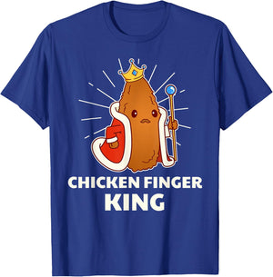 Chicken Finger King - Funny Fast Food T-Shirt - T-Shirt | Royal
