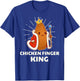 Chicken Finger King - Funny Fast Food T-Shirt - T-Shirt | Royal