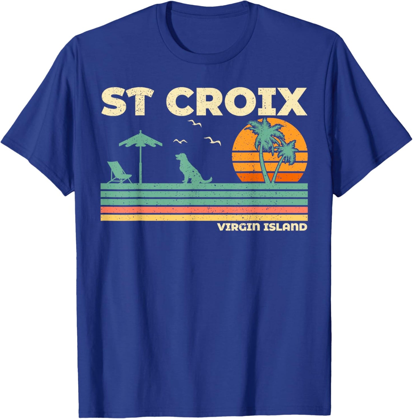 Vintage Retro Family Vacation Virgin Island St Croix Beach Women T-Shirt - T-Shirt | Royal