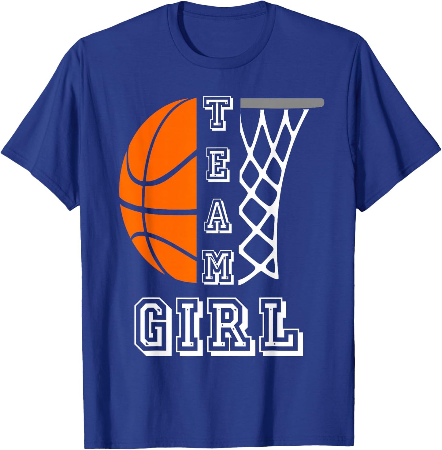 Basketball Gender Reveal Team Girl T-Shirt - T-Shirt | Royal