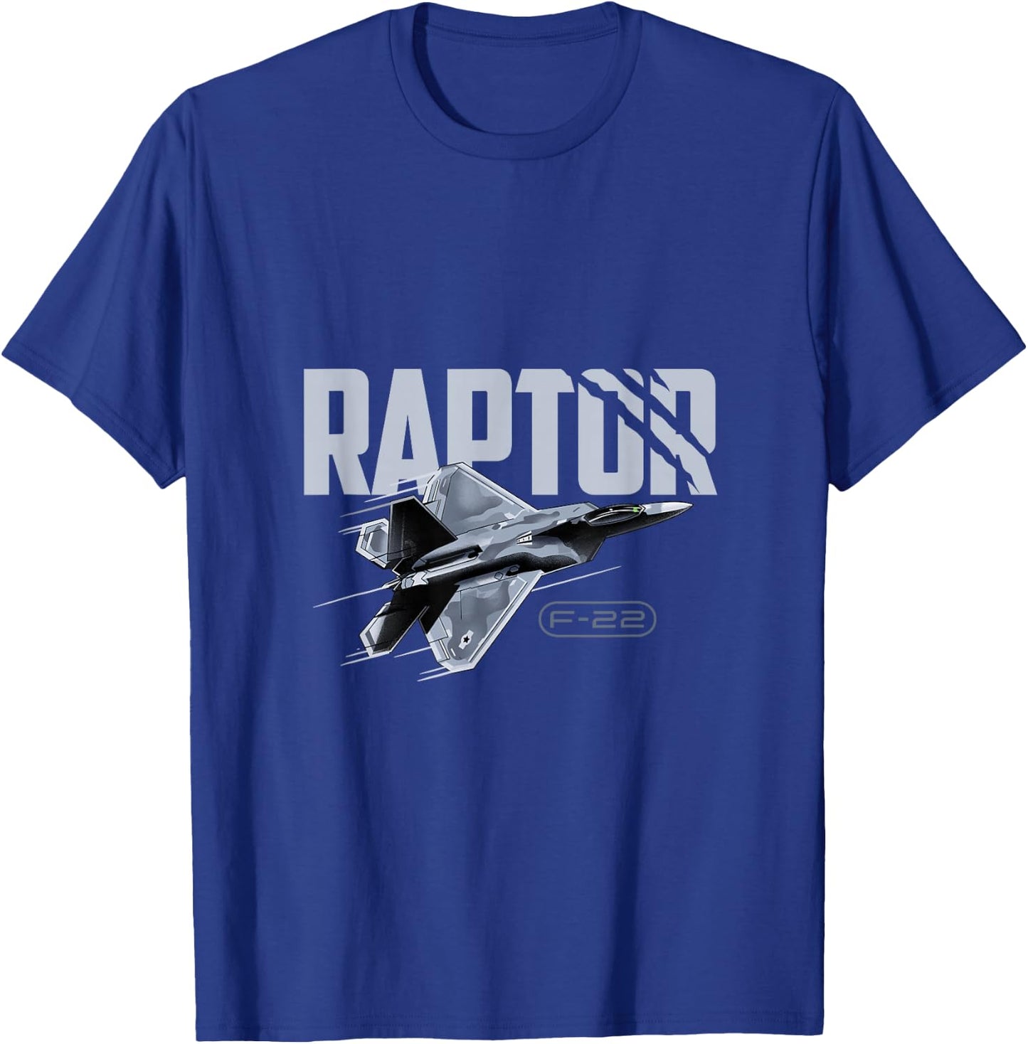 F-22 Raptor Military Jet Aircraft T-Shirt - T-Shirt | Royal