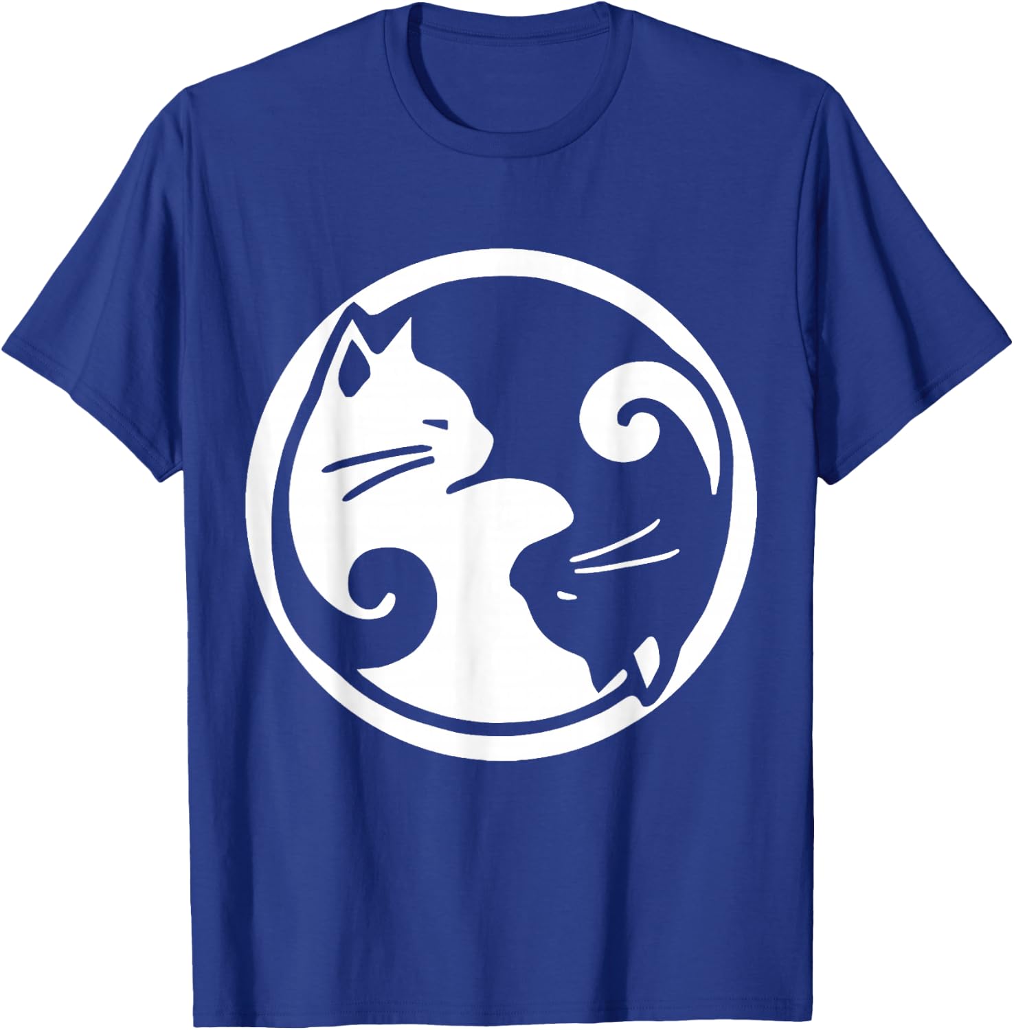 Yin Yang Cats Men Women Girls Kids T-Shirt - T-Shirt | Royal