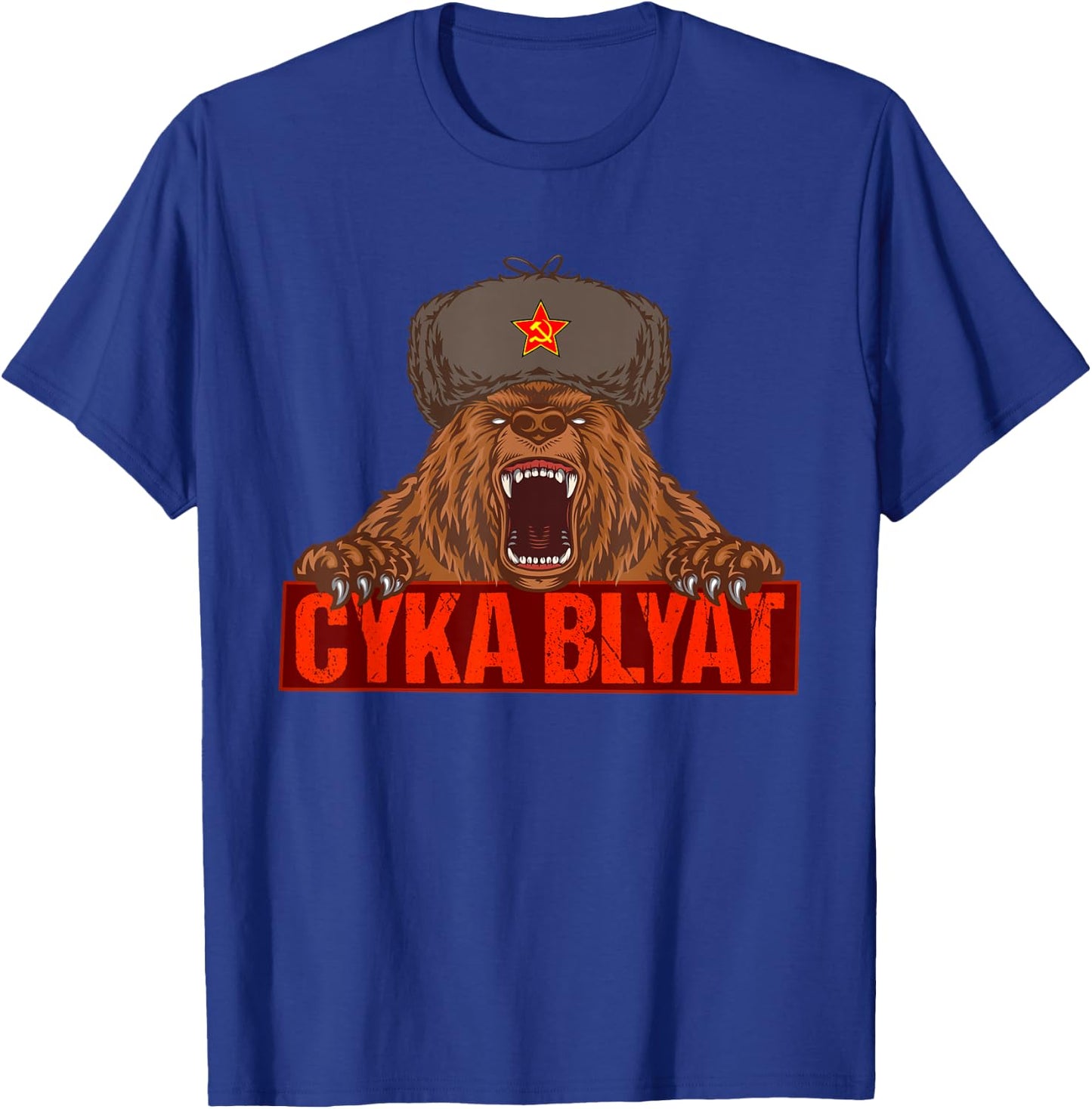 Russian Russia Uschanka Funny Russian bear T-Shirt - T-Shirt | Royal