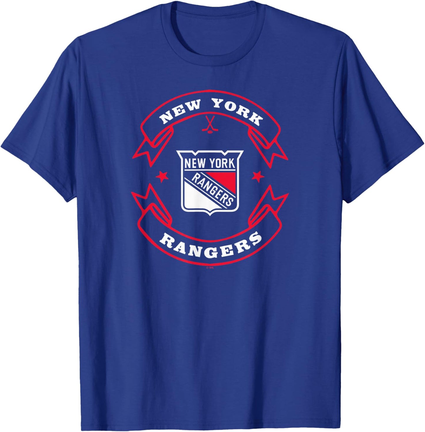 New York Rangers Blaze Blue Officially Licensed T-Shirt - T-Shirt | Royal