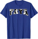 YaYa Cow Print Cow Pattern Cute Mother Grandma Matching T-Shirt - T-Shirt | Royal