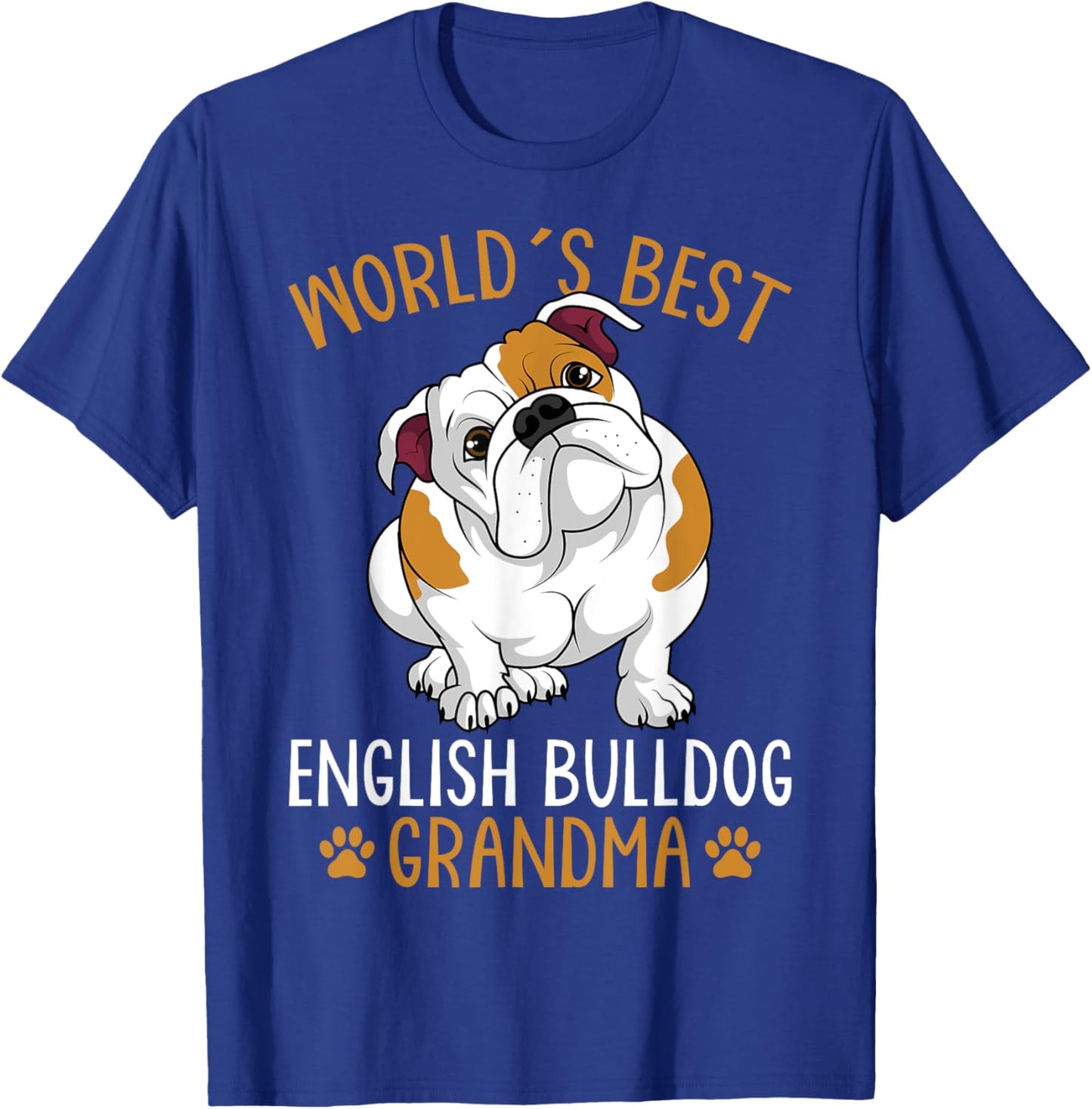 World´s Best English Bulldog Grandma Dog Owner Funny Women T-Shirt - T-Shirt | Royal
