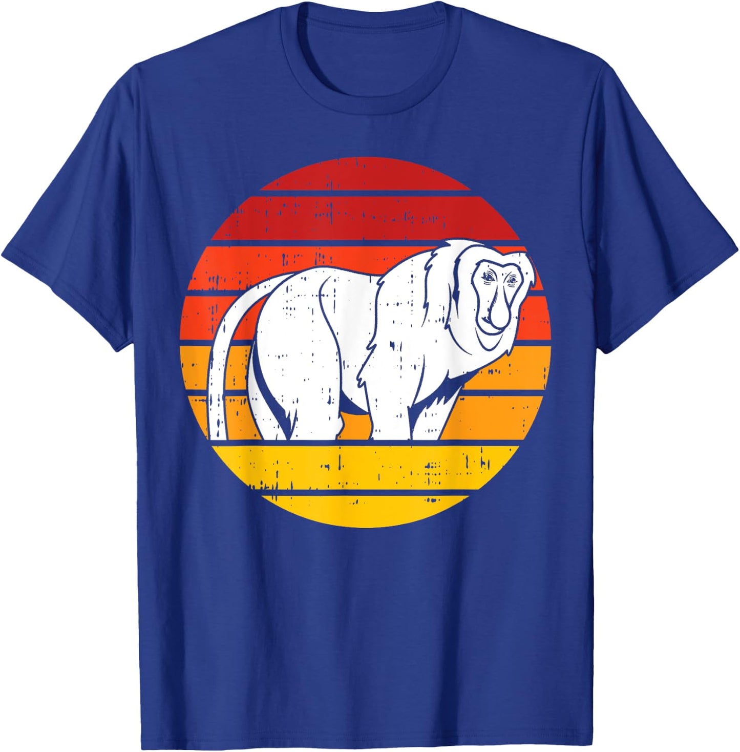 Retro Proboscis Monkey T-Shirt - T-Shirt | Royal
