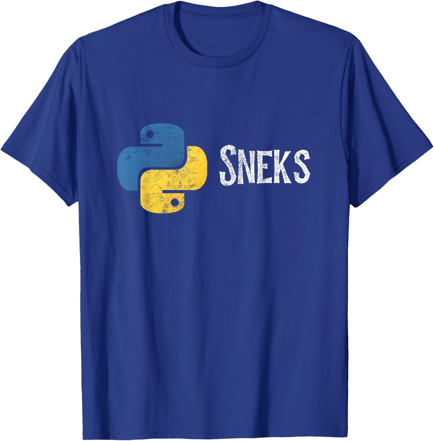 Python Programming Funny Programmer Python Logo Sneks T-Shirt - T-Shirt | Royal
