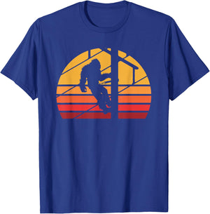 Retro Bigfoot Lineman Electrician Sasquatch Lineworker T-Shirt - T-Shirt | Royal