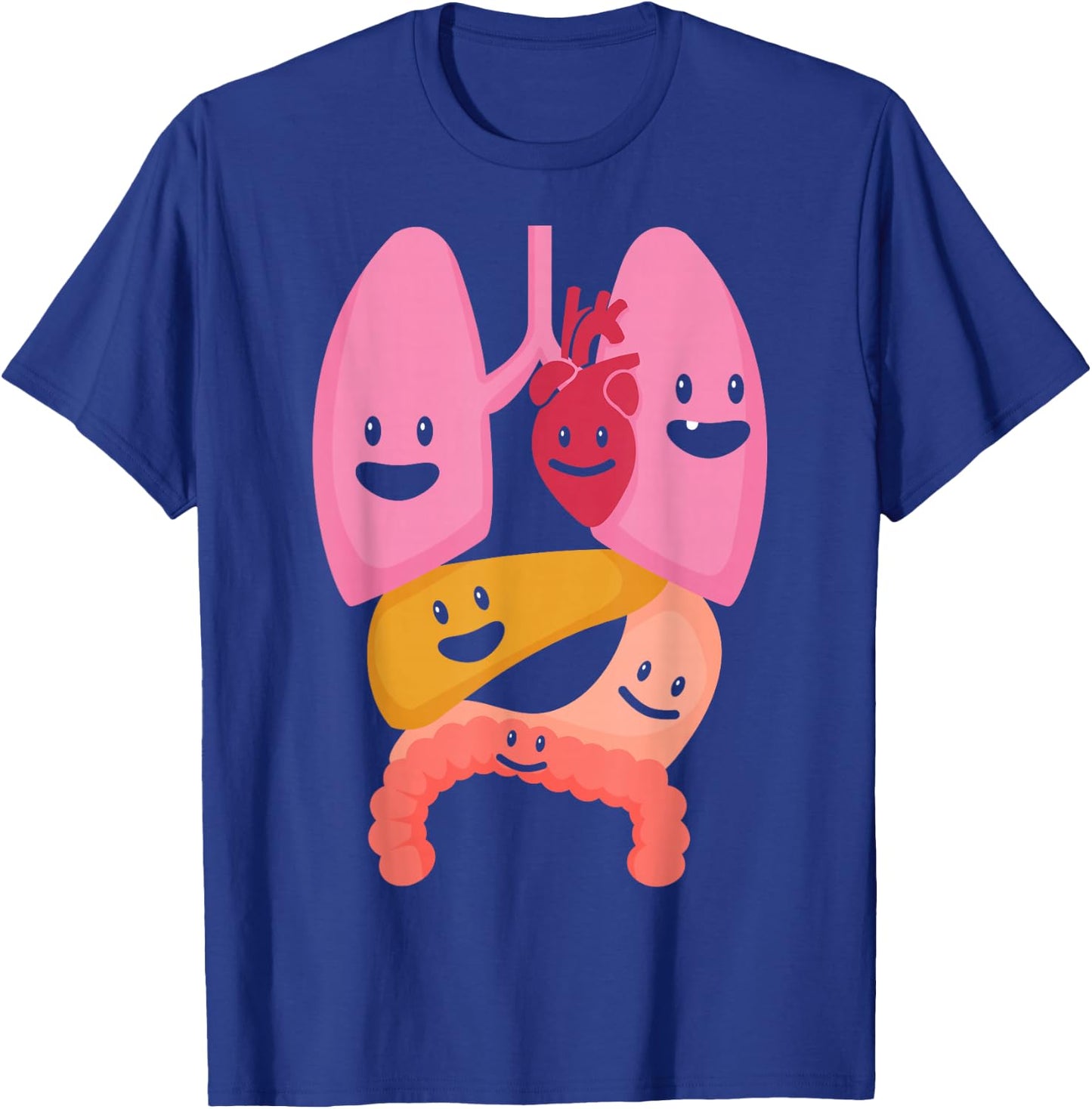Human Anatomy Lung Human Organs Body Structures Doctor Nurse T-Shirt - T-Shirt | Royal