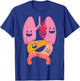 Human Anatomy Lung Human Organs Body Structures Doctor Nurse T-Shirt - T-Shirt | Royal