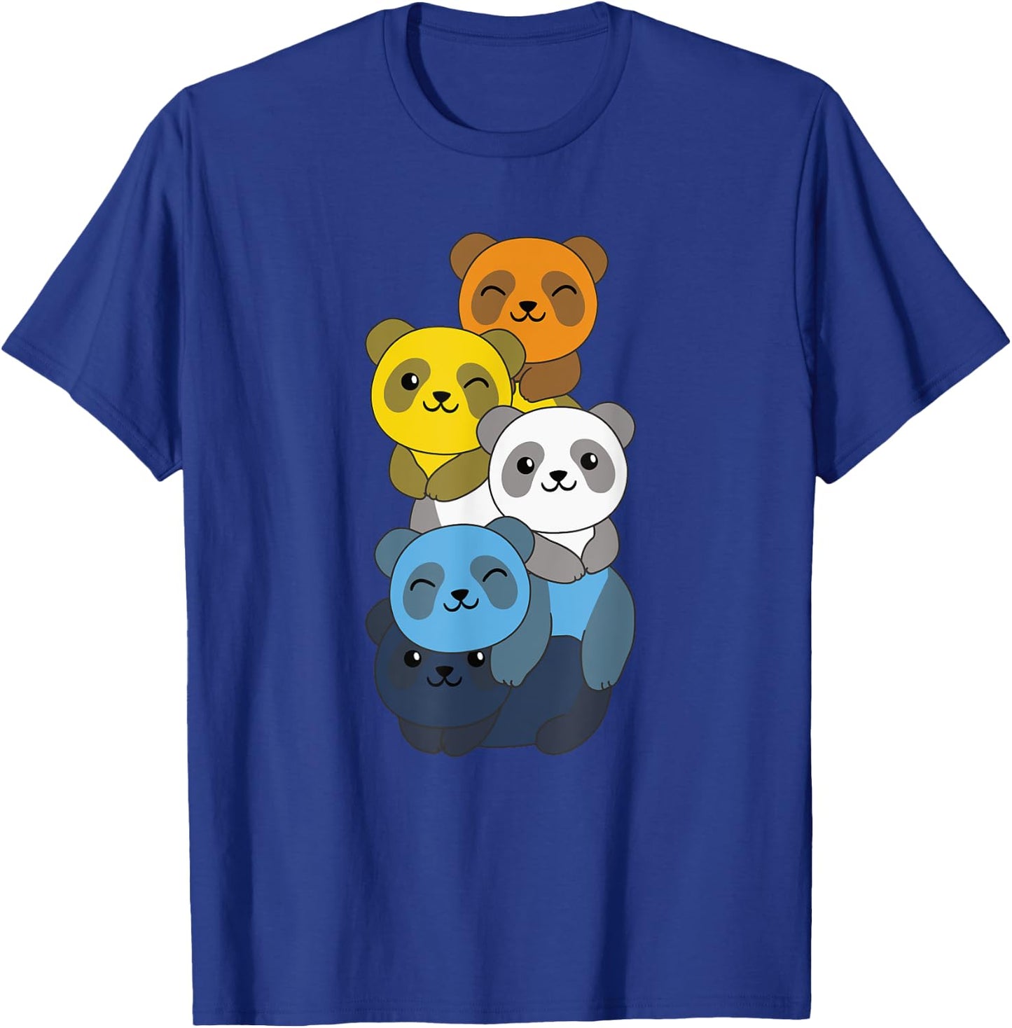 Aroace Flag Pile Pride LGBTQ pandas cute Aroace Panda T-Shirt - T-Shirt | Royal