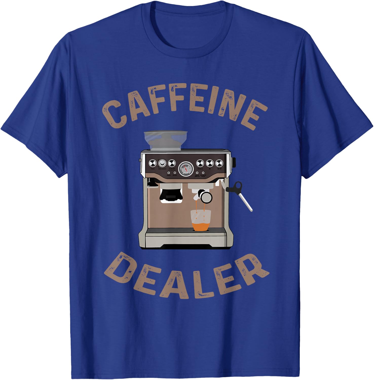 Coffeine Dealer for Coffee Lovers and Barista T-Shirt - T-Shirt | Royal