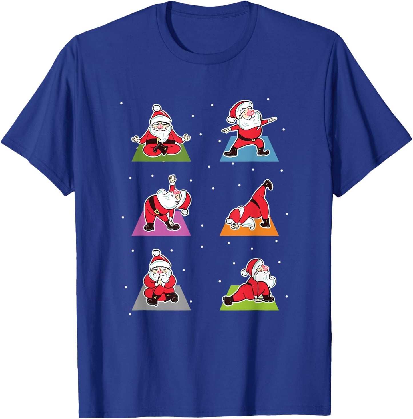 Christmas Yoga Santa Practice Yoga Xmas Meditation T-Shirt - T-Shirt | Royal